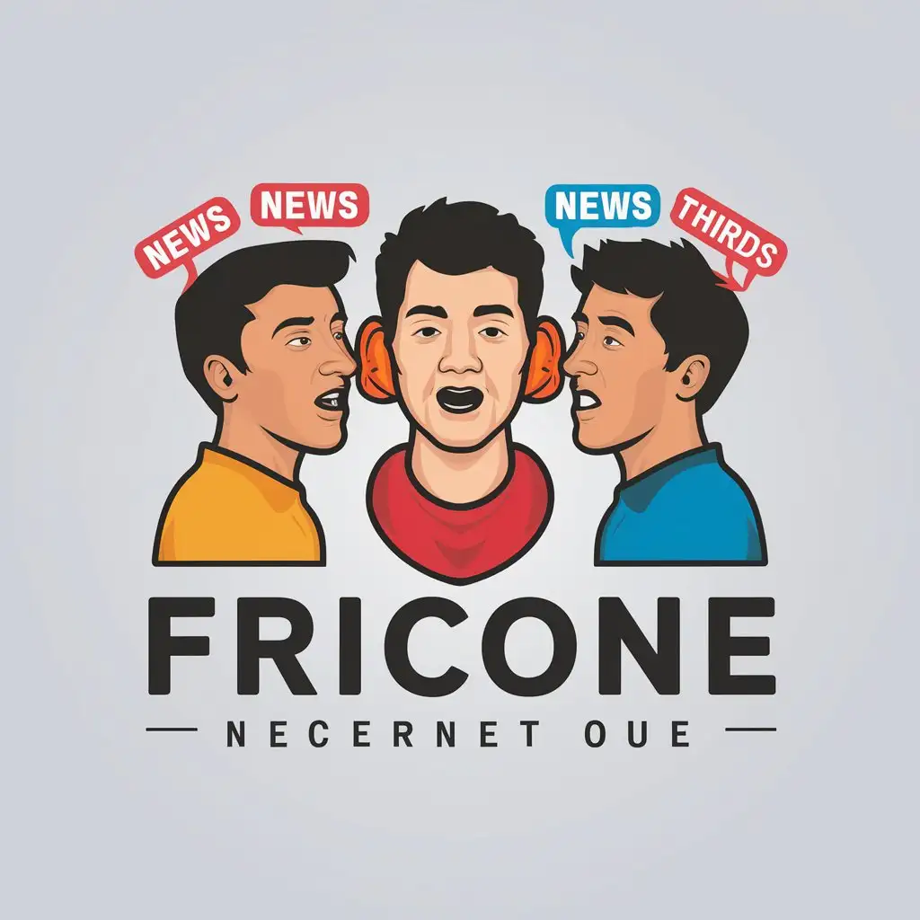 LOGO Design for Fricone Vector Design with Friends Whispering News