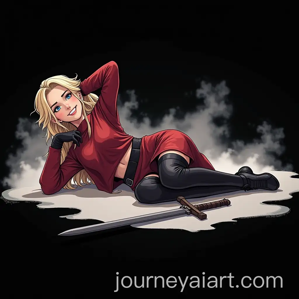 Roguish-Thief-Character-with-Seax-Dagger-in-Relaxed-Pose