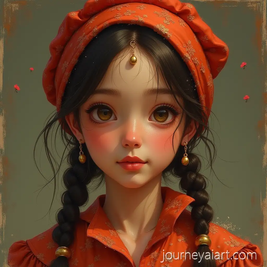 Beautiful-Oil-Painting-of-a-Girl-in-a-Classic-StyleOil-painting-of-girl