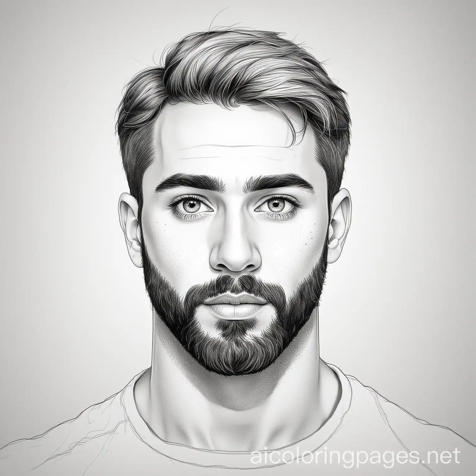 dani carvajal, Coloring Page, black and white, line art, white background, Simplicity, Ample White Space