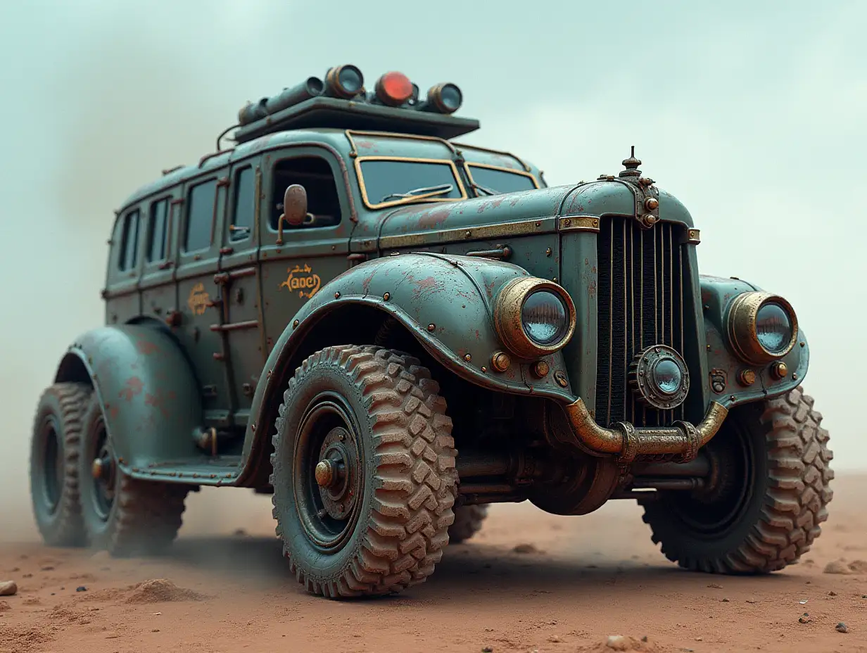 Create a crazy vehicle with many gears large windows ufo Cyberpunk.