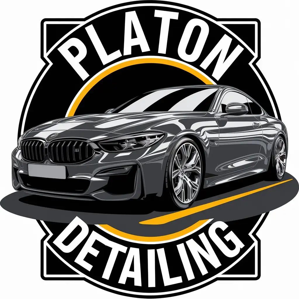 a vector logo design,with the text "Platon Avto detailing", main symbol:Platon Avto detailing,complex,be used in Automotive industry,clear background