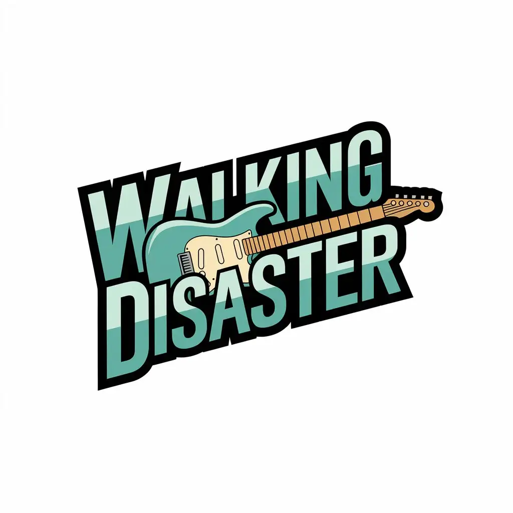 LOGO Design for Walking Disaster Seafoam Colored Tom DeLonge Stratocaster in Entertainment Industry