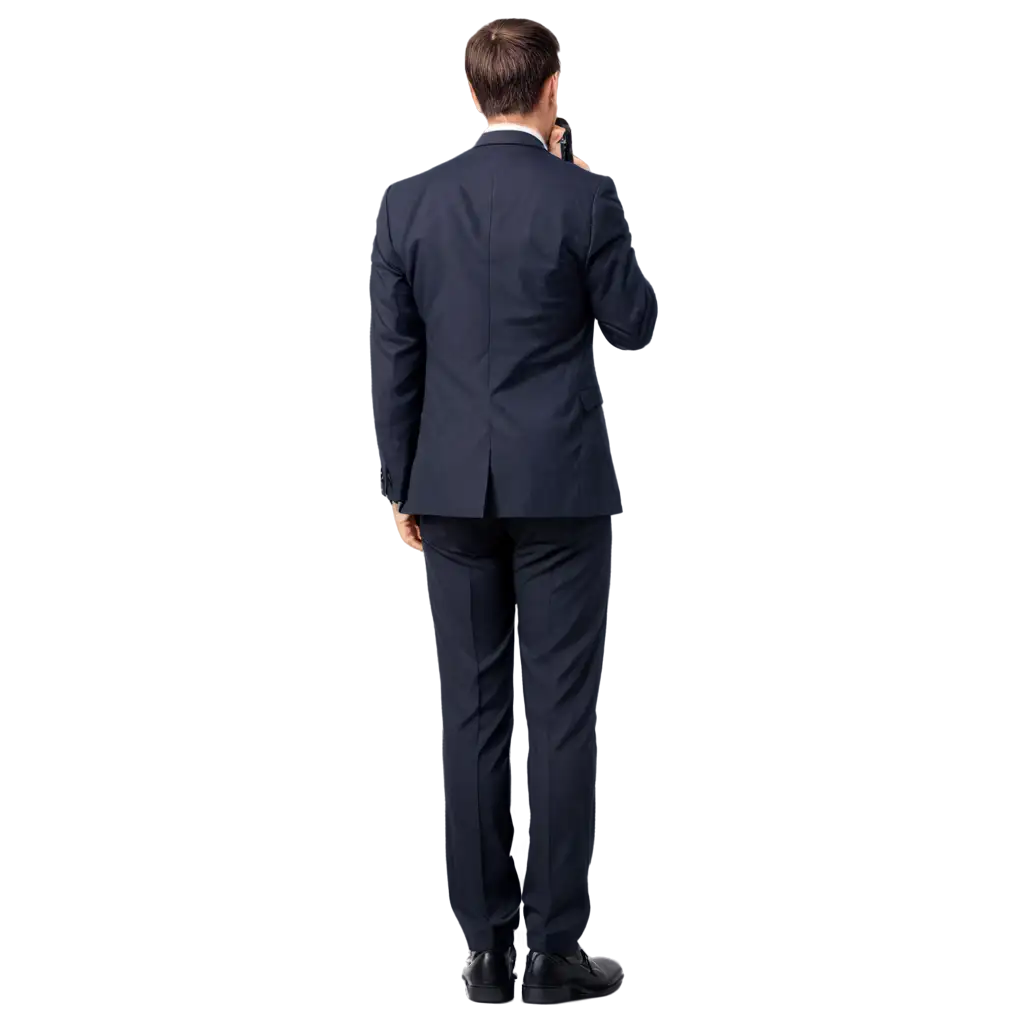 Businessman-Standing-Backward-Looking-at-a-Central-Bank-HighQuality-PNG-Image-for-Professional-Use