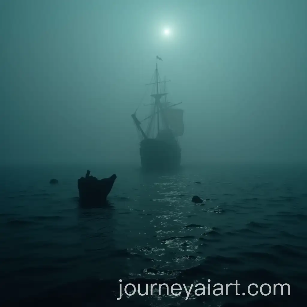 Mysterious-Ghost-Ship-in-Foggy-Sea-with-AncientAI-Image-Expansion-Ruins