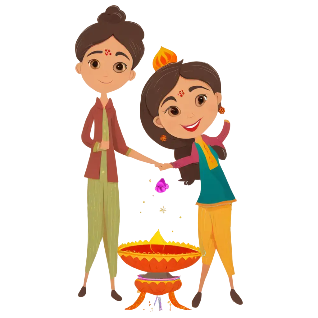 Vibrant-Diwali-Cartoon-PNG-Celebrate-the-Festival-of-Lights-with-Stunning-Visuals