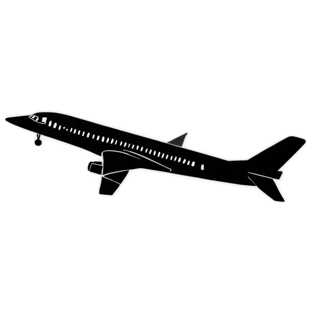 HighQuality-Black-Aeroplane-Clipart-PNG-for-Versatile-Design-Use