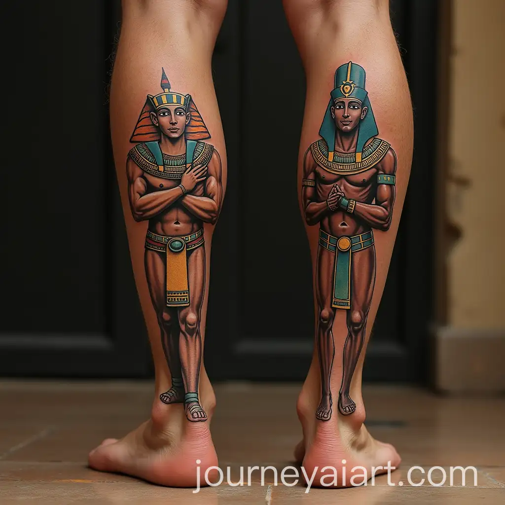 Ozymandias-and-Bubastis-Tattoo-Design-with-Guards