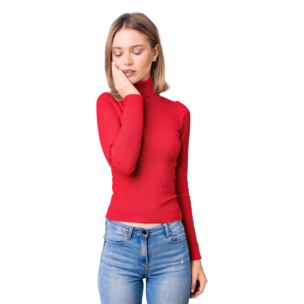 HighQuality-PNG-of-a-Model-in-a-Long-Sleeves-Red-Top-with-Hidden-Face