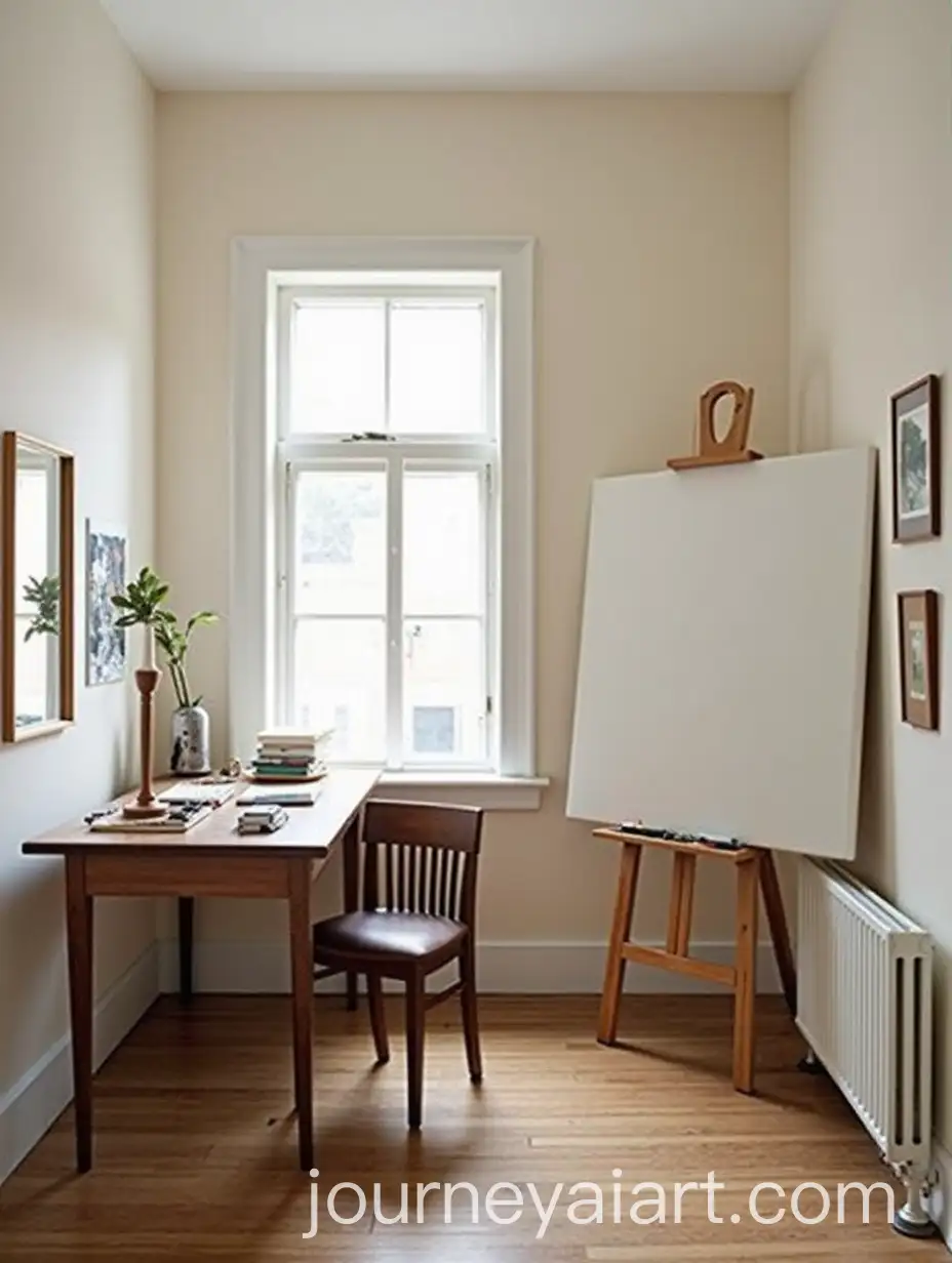 Artist-Painting-in-Studio-with-Easel-and-Canvas