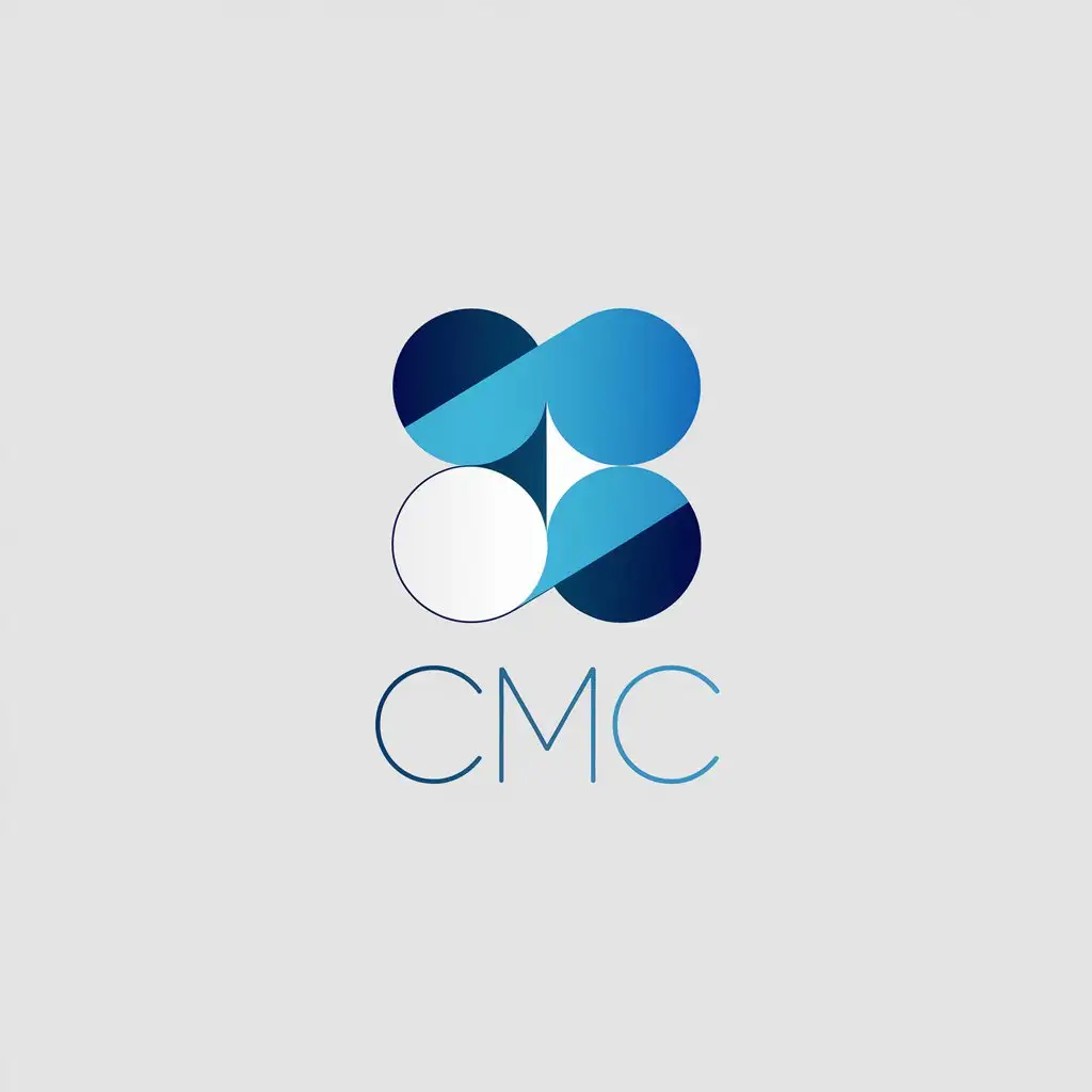 a vector logo design,with the text "CMC", main symbol:CMC,Minimalistic,clear background