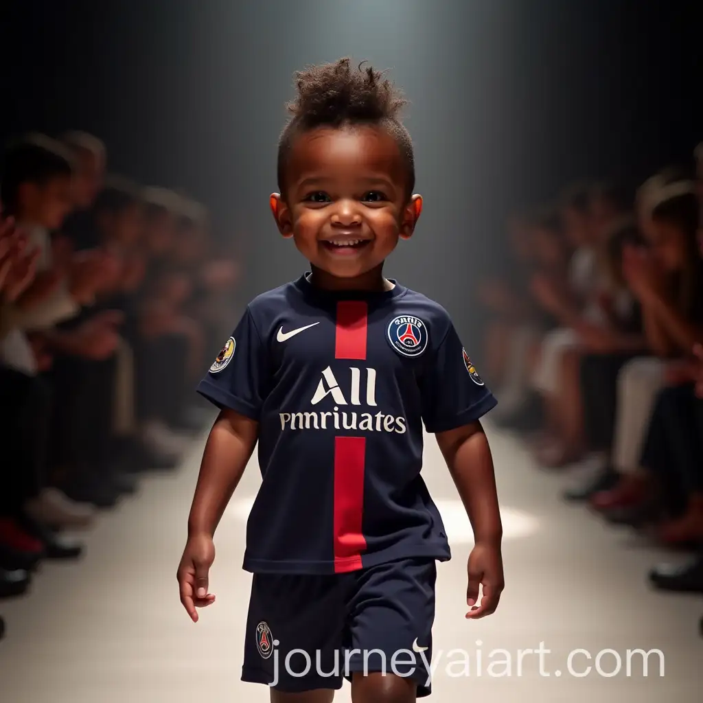 Child-Model-in-PSG-Jersey-Strutting-at-Fashion-Week