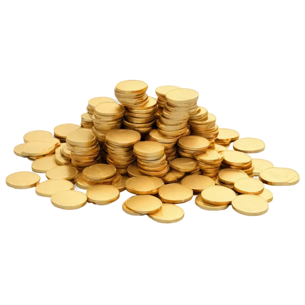 A pile of gold coins,3D rendering,high resolution, high quality, high detail, high definition, hyper realistic, high contrast, high sharpness