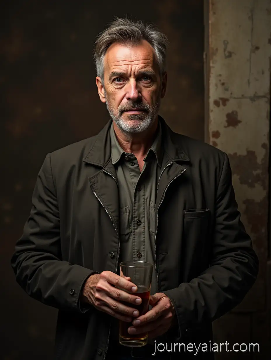 Russian-Comic-Character-Drunk-Unkempt-Male-Beggar-in-Comedy-Show