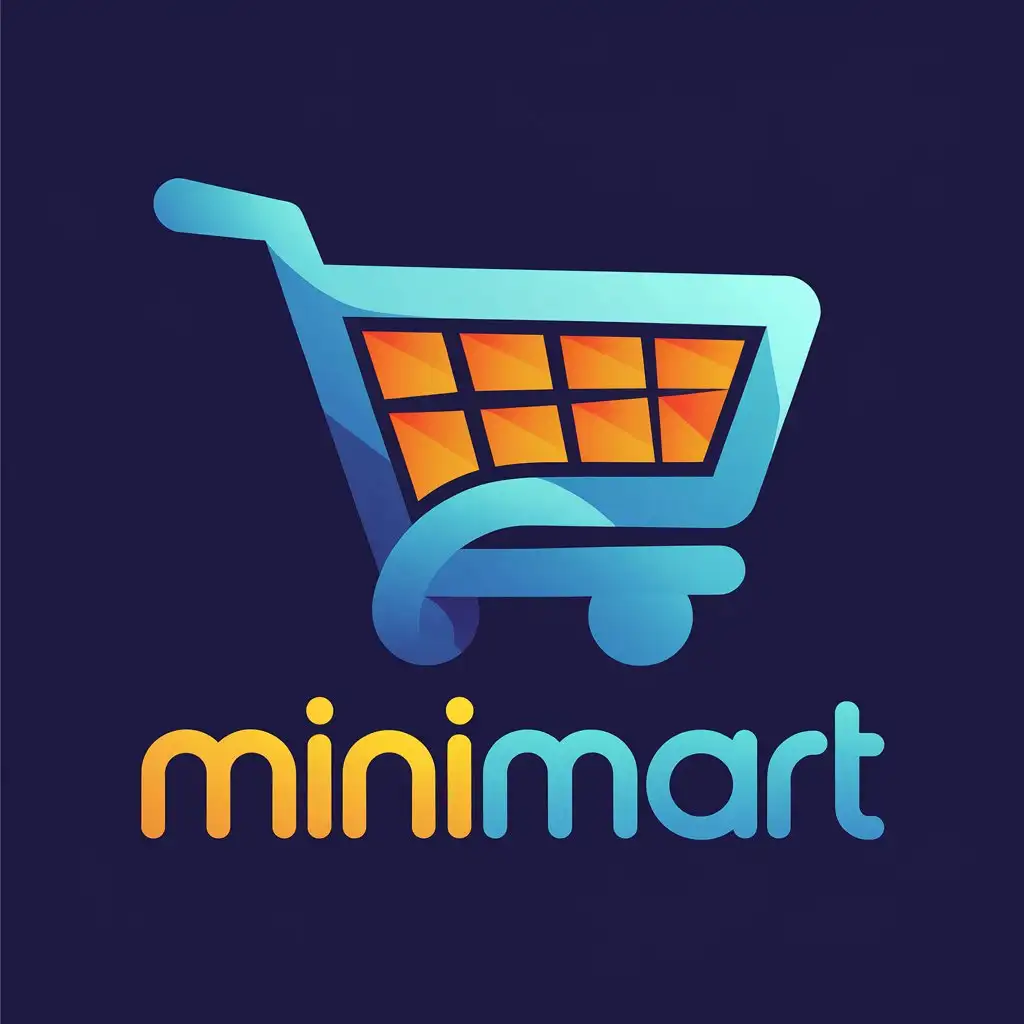 LOGO Design for MiniMart Modern Minimalist Blue Shades for Trust Practicality