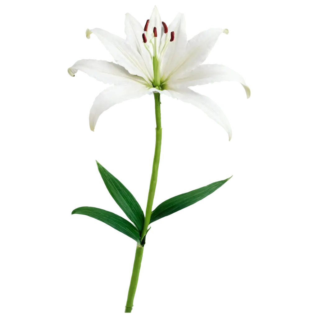 HighResolution-PNG-of-HalfWilted-White-Lily-for-Artistic-and-Digital-Use