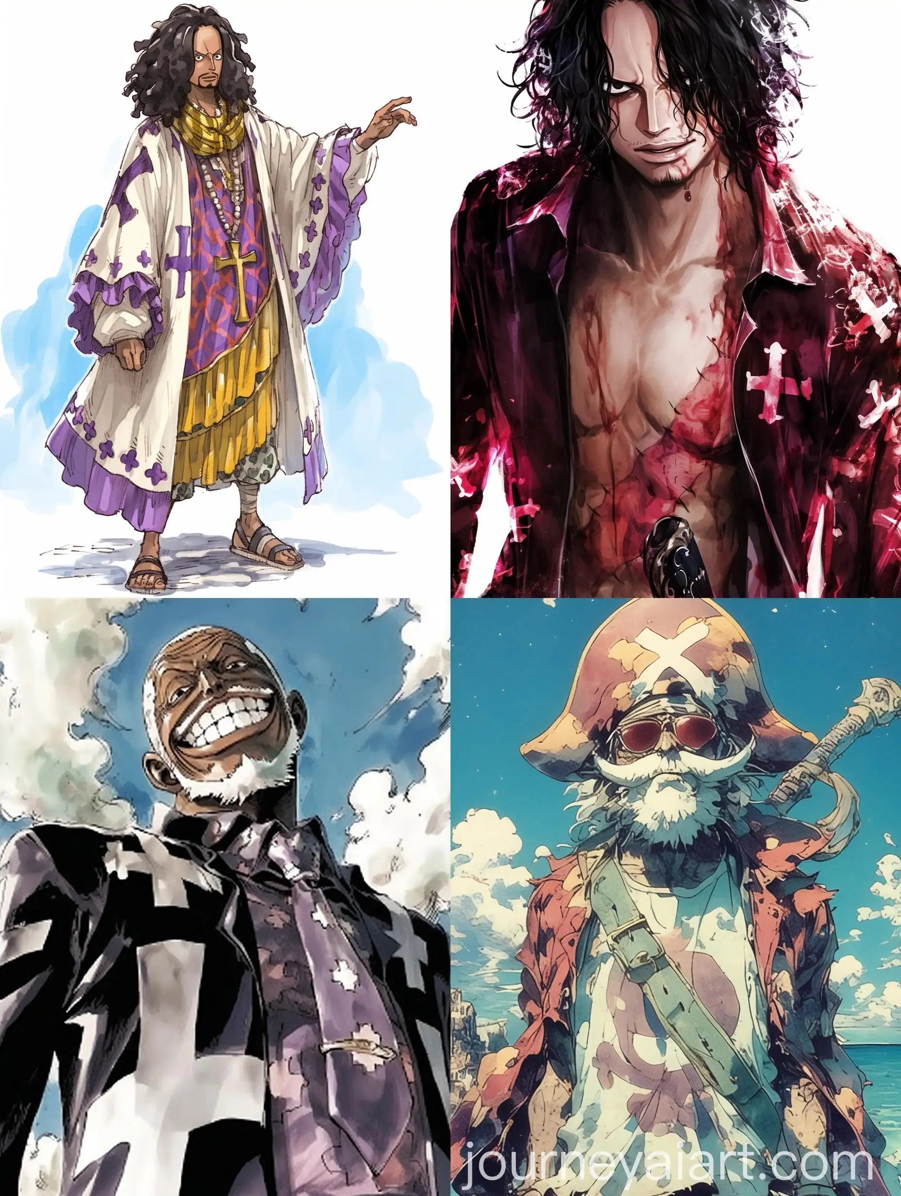 Watercolor-Painting-of-Pirate-Character-from-One-Piece-Manga