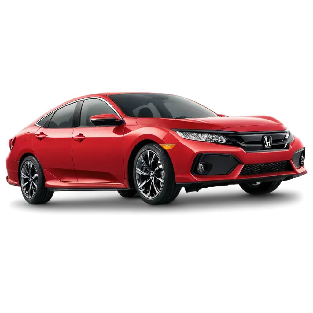 Red-Honda-Civic-Side-View-PNG-High-Quality-and-Transparent-Image-for-Versatile-Use