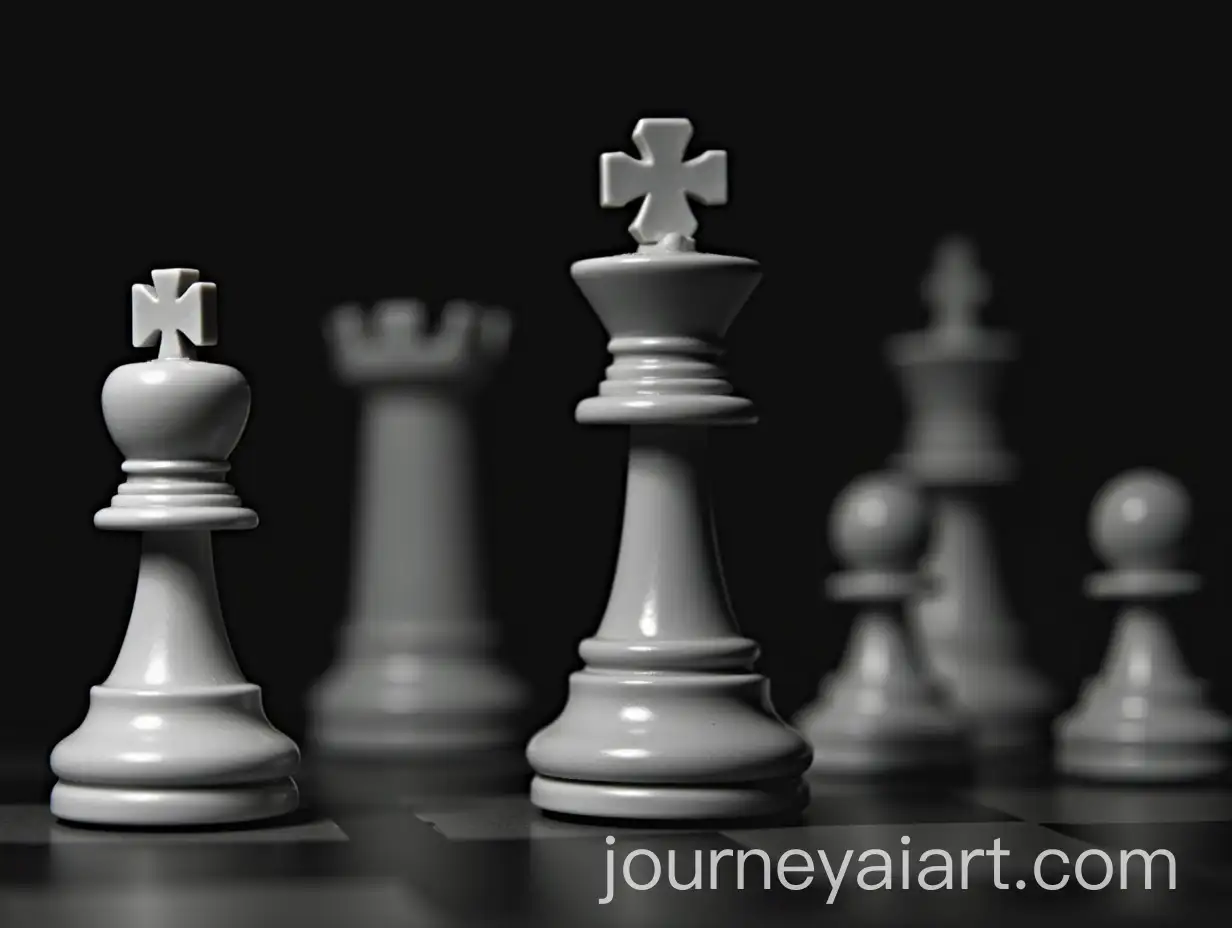 Elegant-Chess-Queen-with-Crown-in-Monochrome