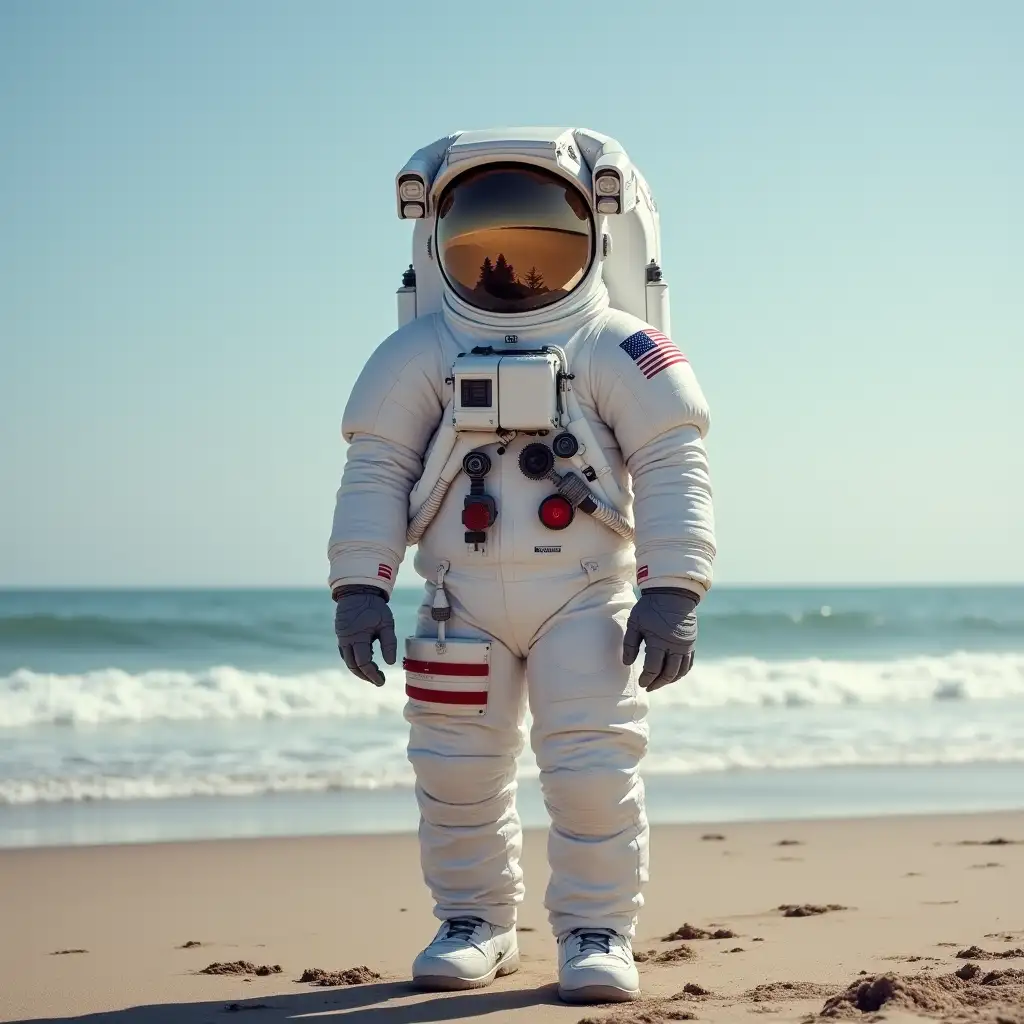 astronaut on the beach