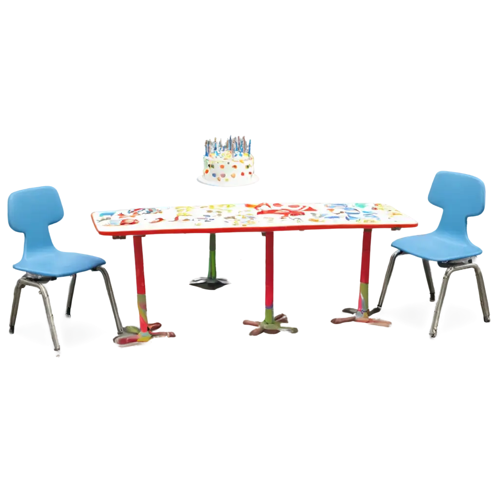 Colorful-PNG-of-Birthday-Tables-and-Chairs-Filled-with-Children-for-Festive-Celebrations