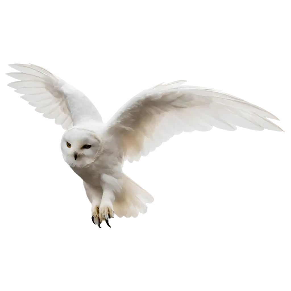 White-Owl-Flying-to-the-Right-PNG-Image-for-Versatile-Usage