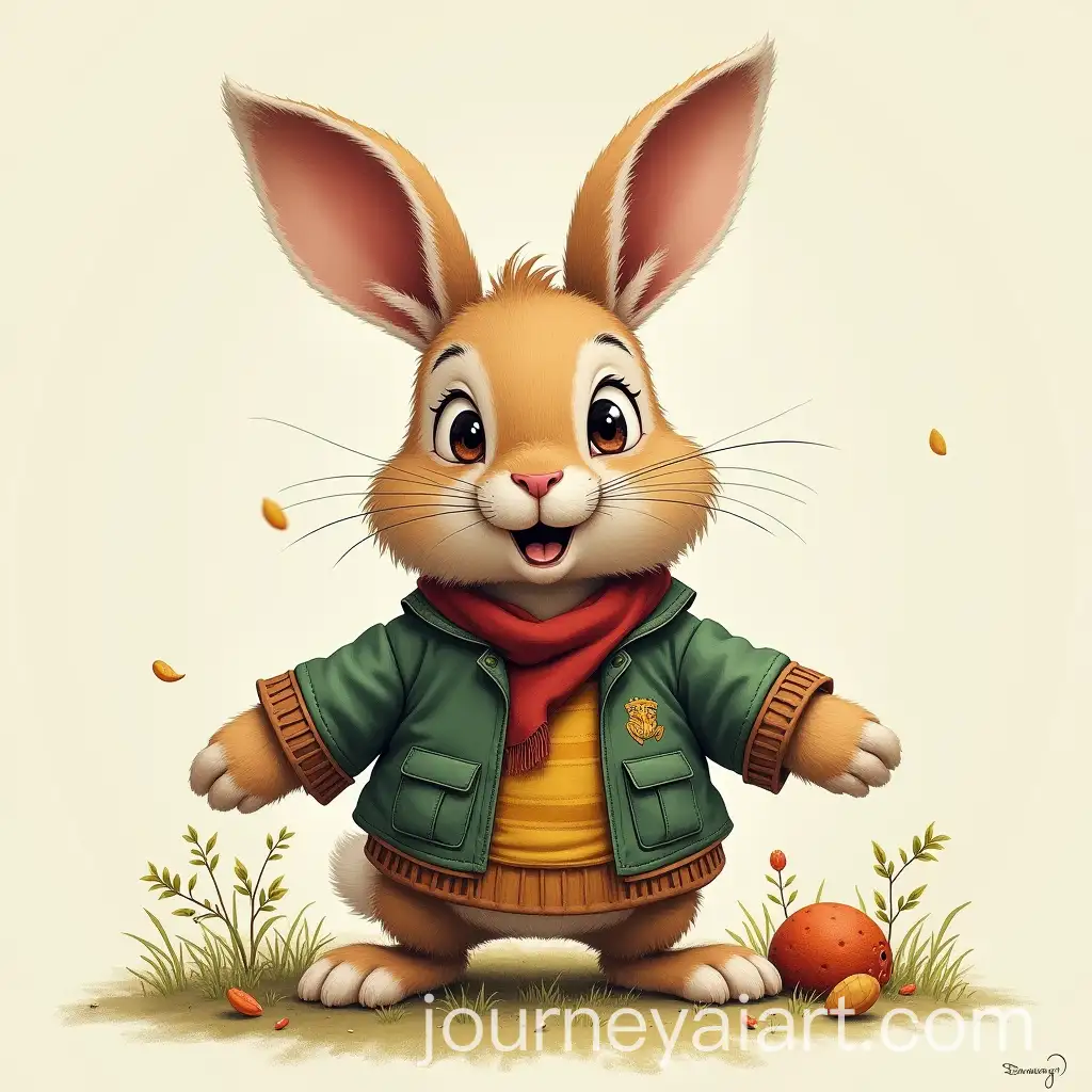 Rabbit-Wearing-Baju-Melayu-and-Songkok-in-Traditional-Malaysian-Outfit