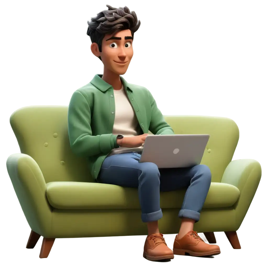 PNG-Image-of-a-Young-Man-Concentrated-on-Laptop-Work-in-a-Simple-Room-Setting