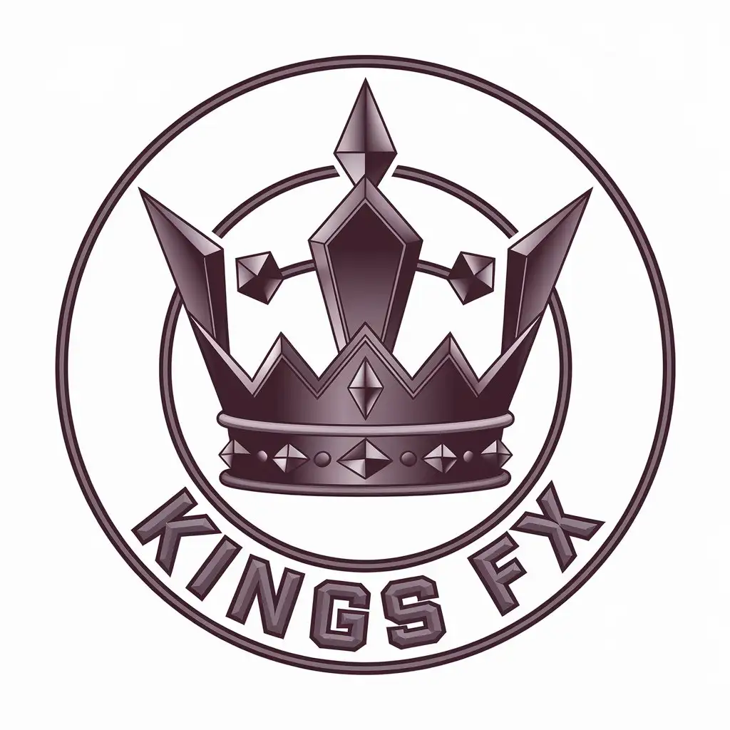 LOGO Design for KINGS FX Complex Vector Style for Technology Industry with Clear Background