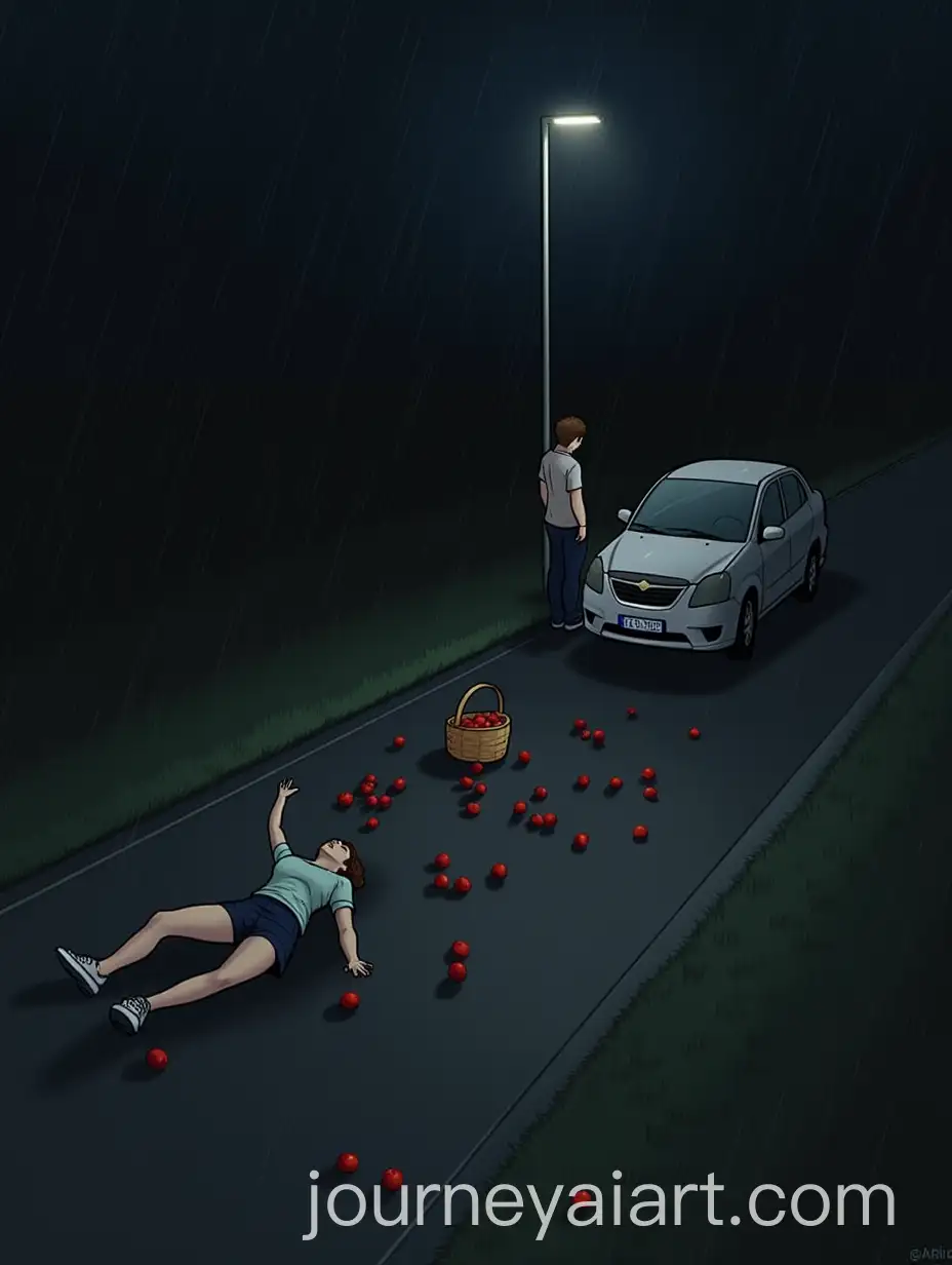 Tragic-Scene-of-a-Car-Crash-with-a-Young-Man-and-Injured-Woman