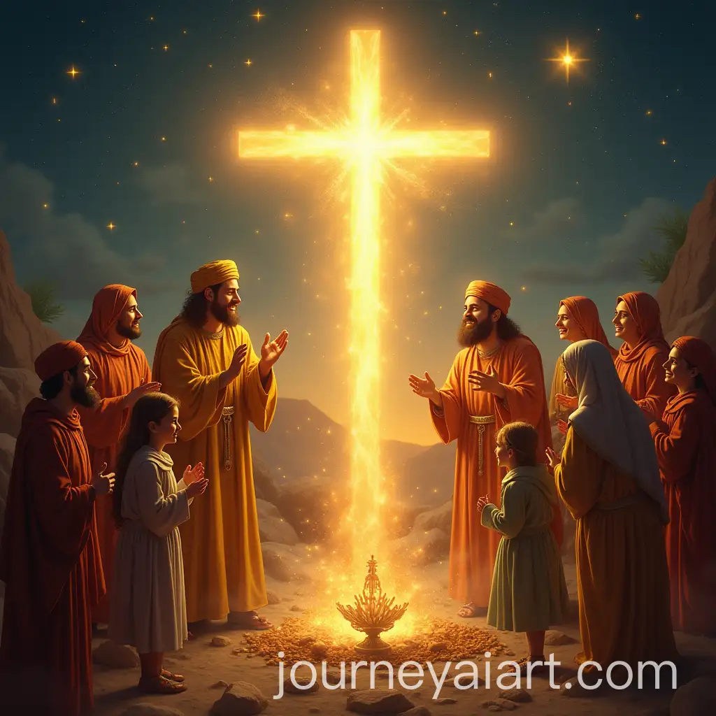 Eid-AlFitr-Greeting-Card-with-Christ-Tomb-and-Holy-Light-Celebrations