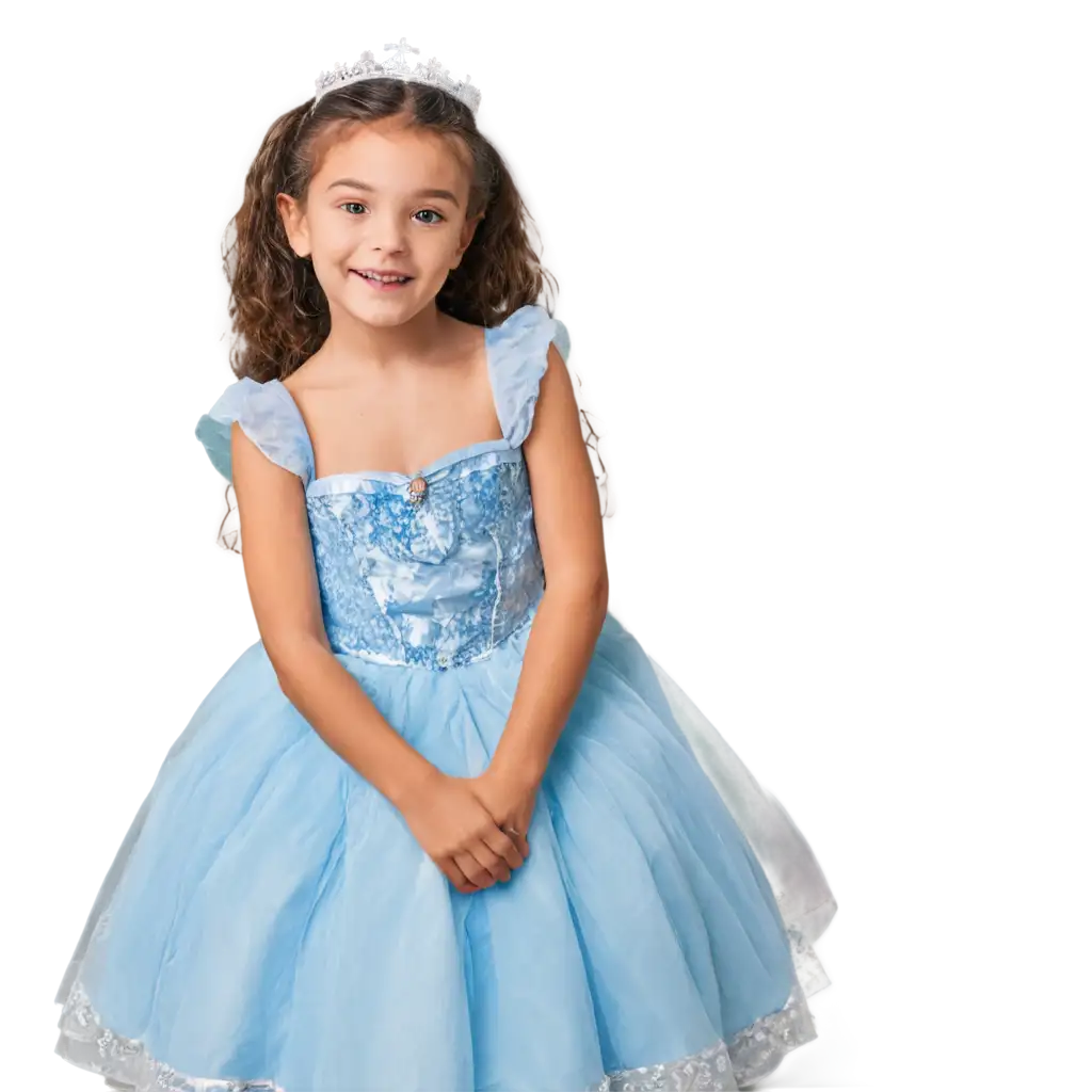 Cute-Girl-in-Princess-Dress-PNG-Image-Enchanting-and-Detailed-Artwork