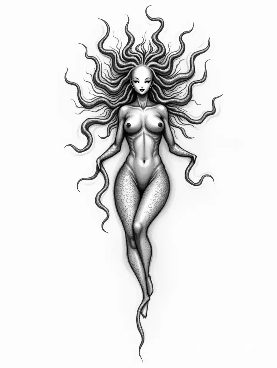 Medusa-Tattoo-Design-Sketch-on-White-Background