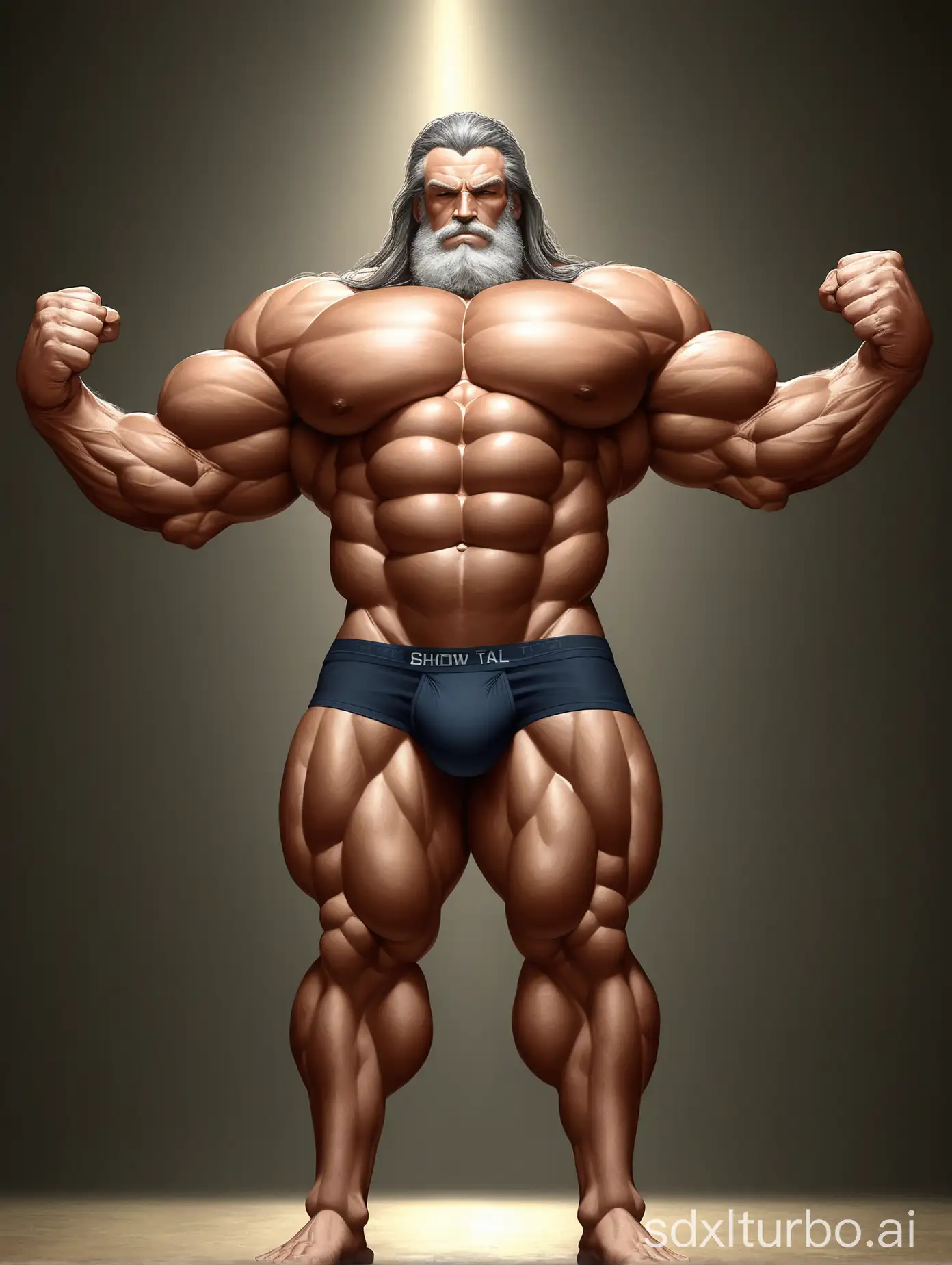 Muscular-Elderly-Man-Displaying-Giant-Biceps-and-EightPack-Abs