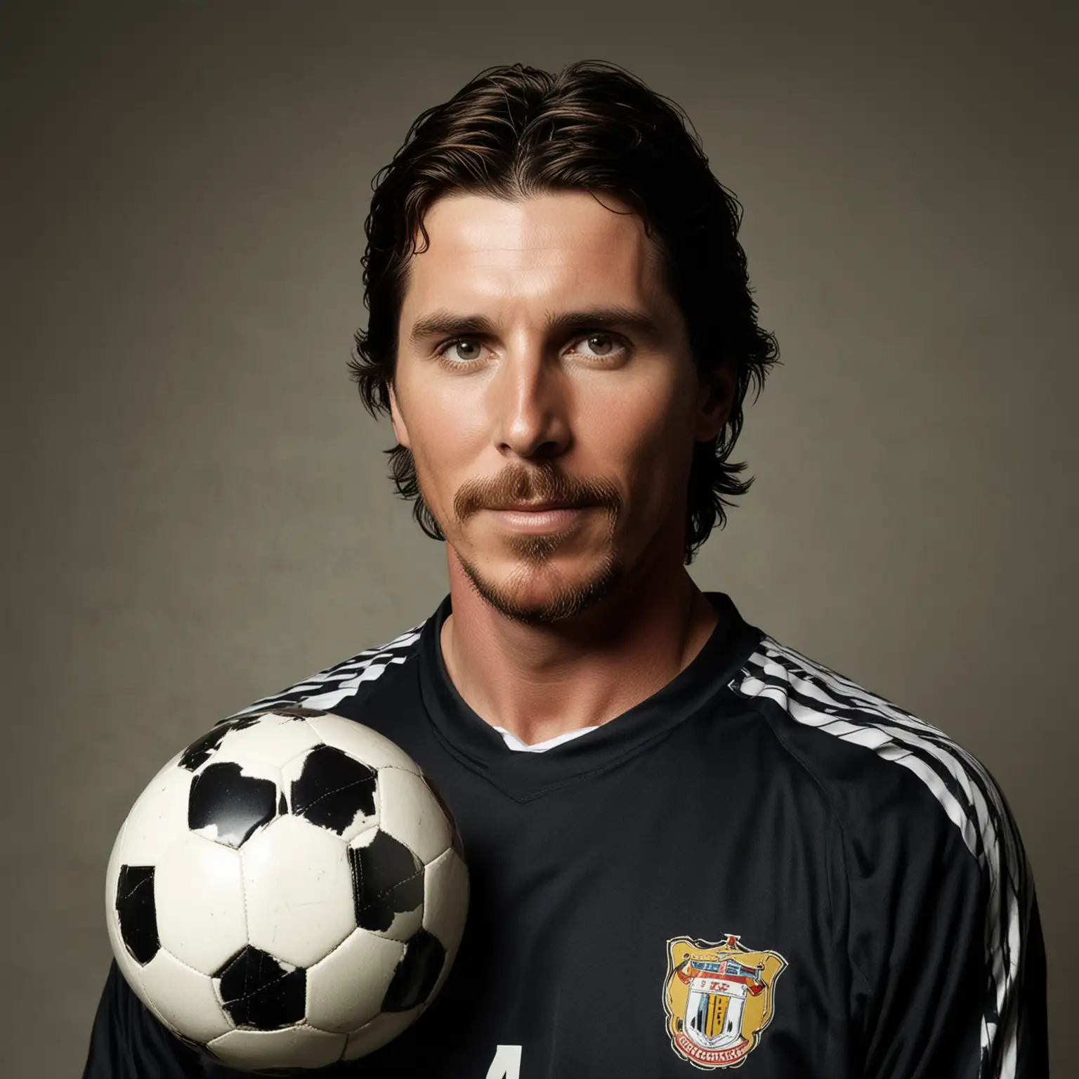 Christian Bale Portrait as a Soccer Player