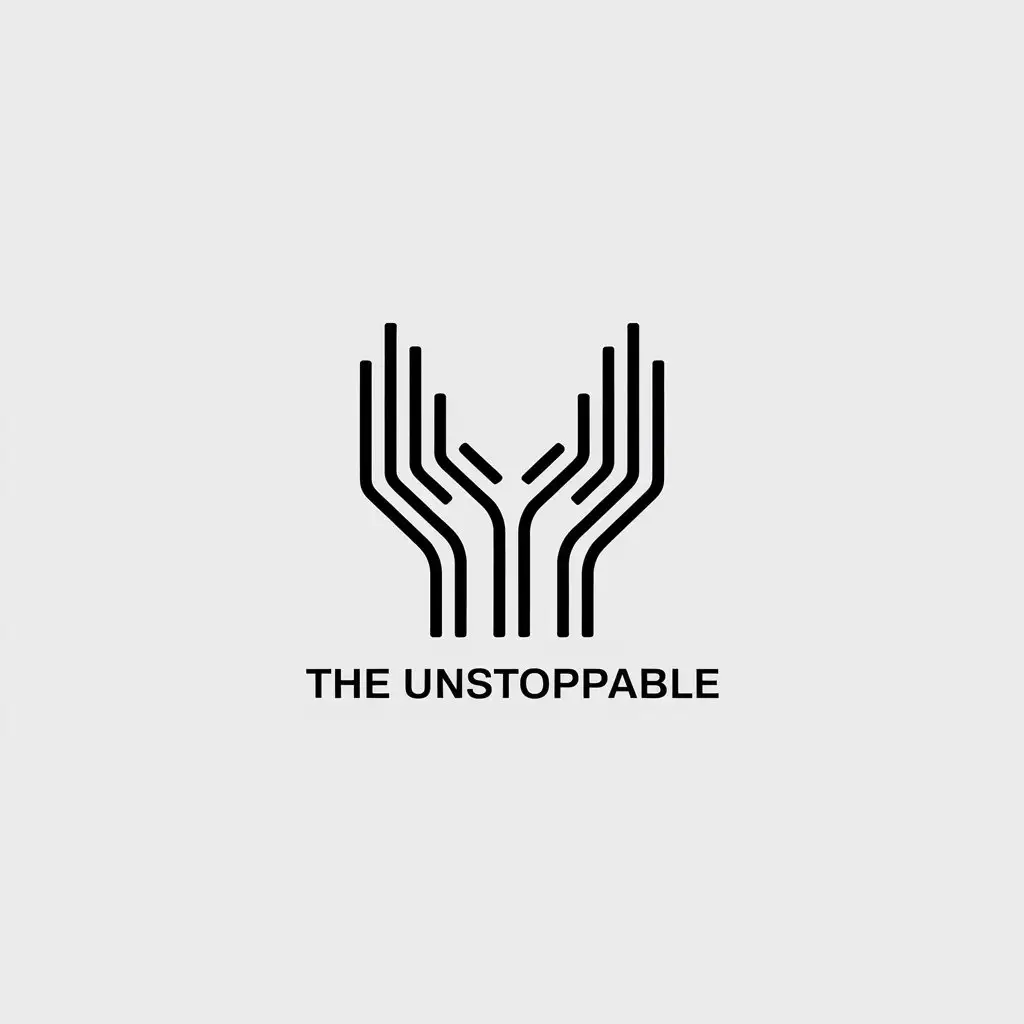 LOGO Design for The Unstoppable Hands Up Symbol with Minimalistic Style for Finance Industry