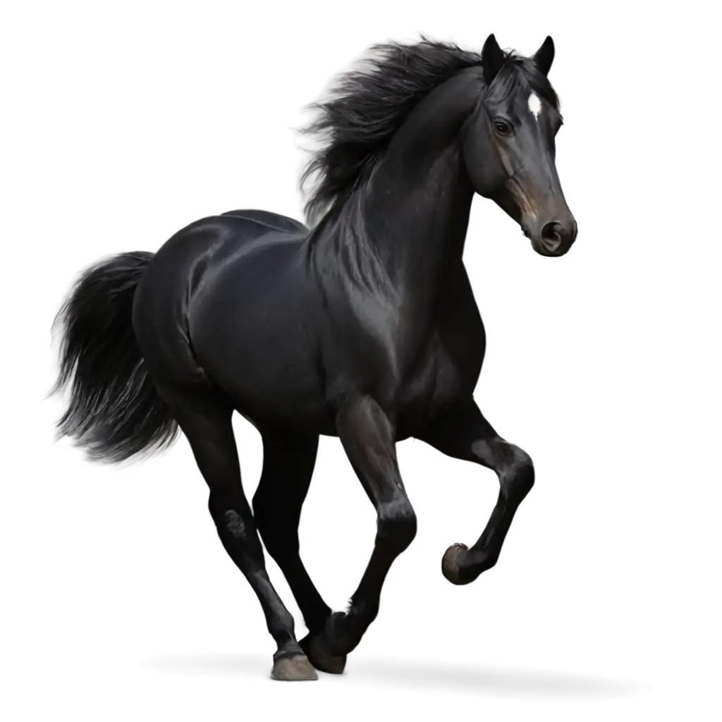 Beautiful-PNG-Image-of-a-Black-Horse-Running-with-a-Long-Mane