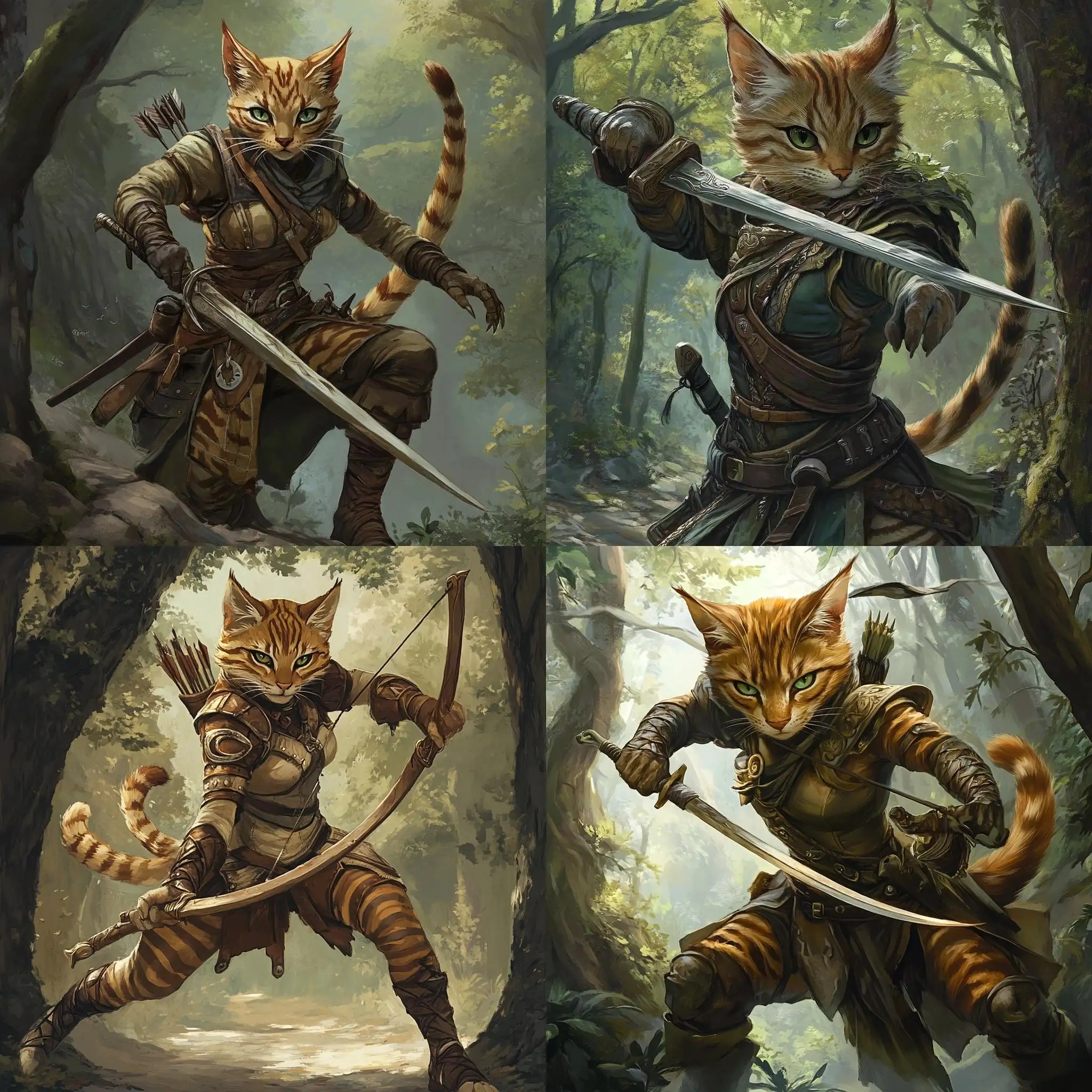 Graceful-Tabaxi-Huntress-Alexandra-Swiftclaw-with-Rapier-and-Dagger