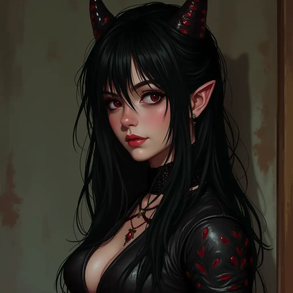 Female Human Slayer Sexy with Black Hair