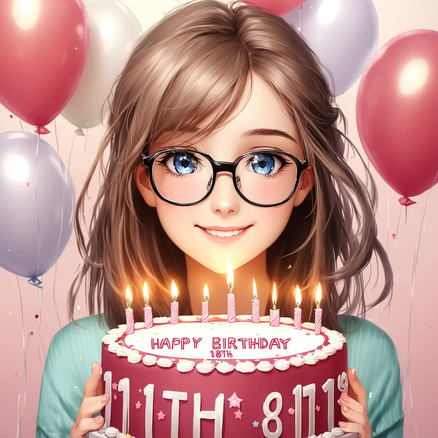 Beautiful-Girl-Celebrating-Her-18th-Birthday-with-Glasses