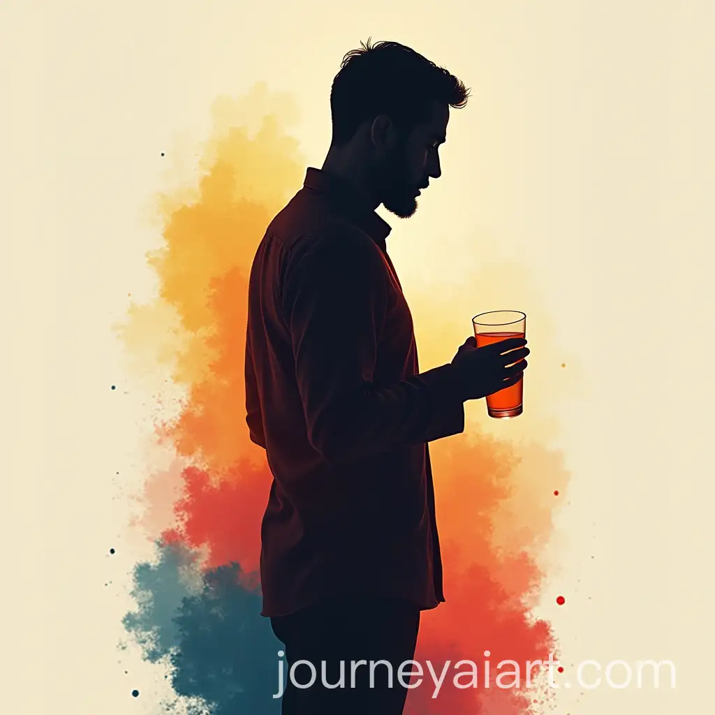 Colorful-Gift-Silhouette-of-a-Man-with-Vibrant-Lighting