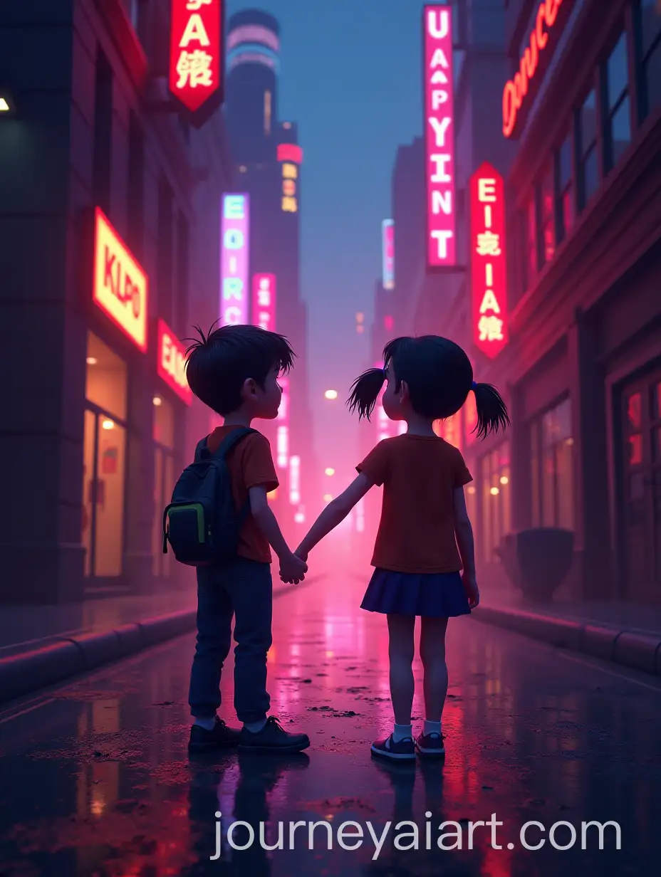 Kids-Exploring-a-Futuristic-City-in-a-Minimalist-PixarStyle-Poster