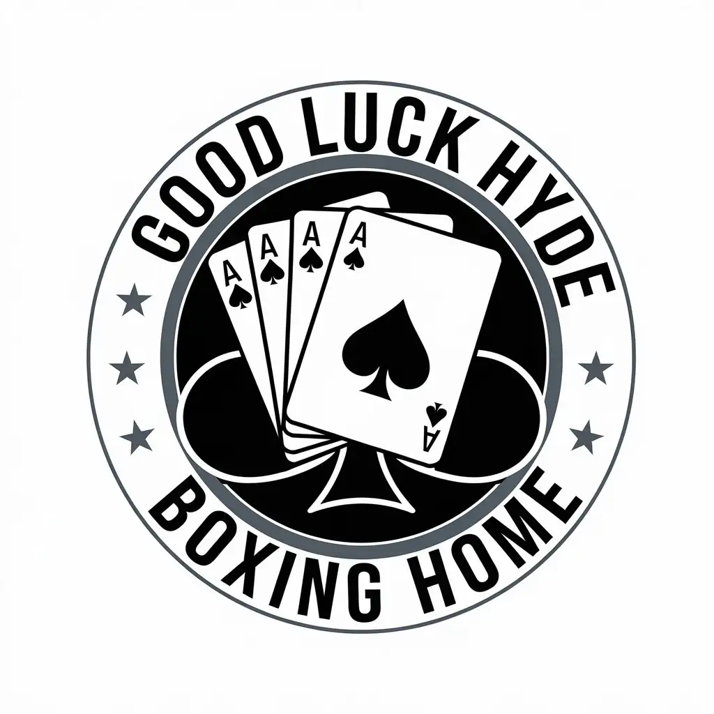 LOGO-Design-for-Good-Luck-HYDE-Boxing-Playing-Cards-Theme-with-Entertainment-Industry-Appeal