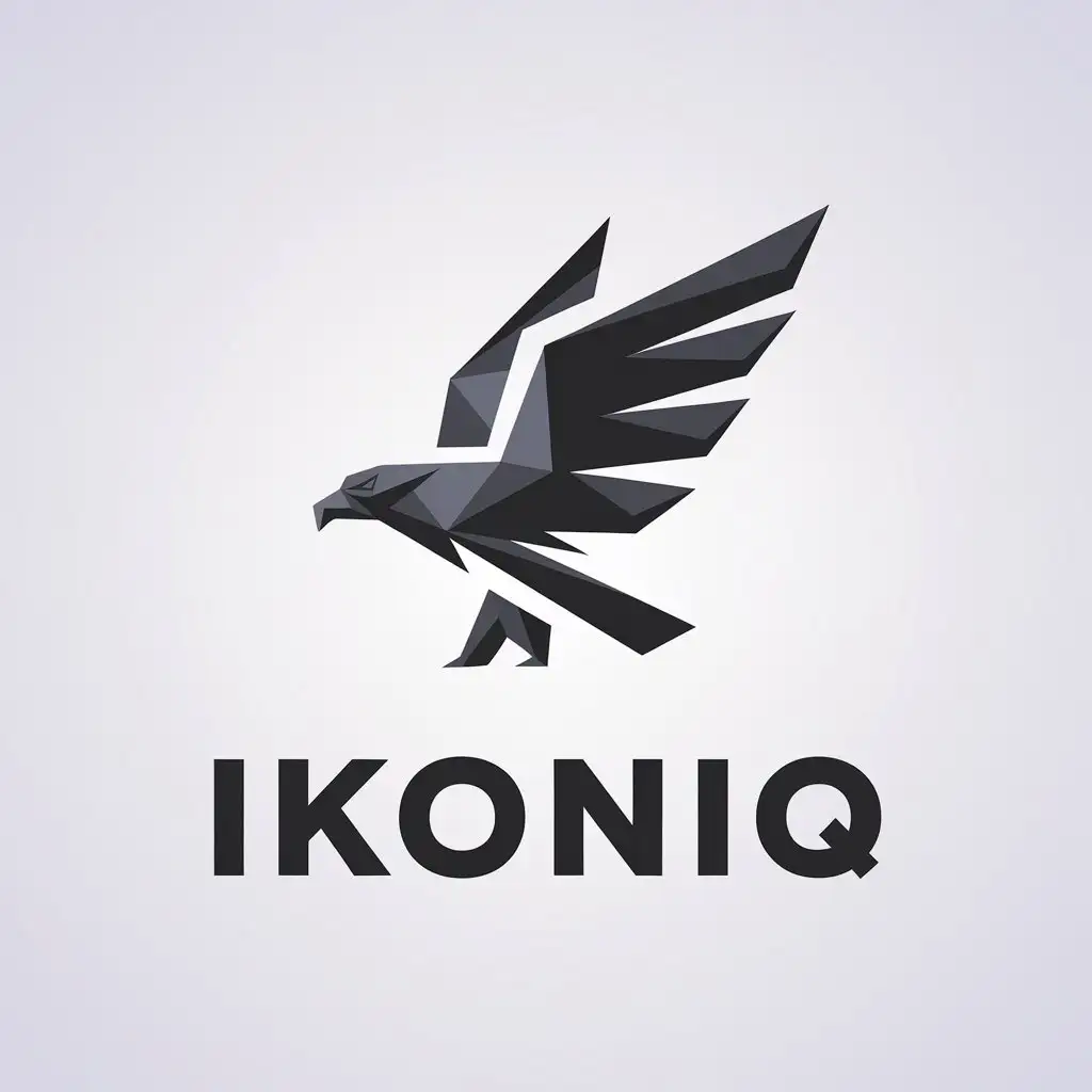 LOGO Design For IKONIQ Sharp Eagle Vector Logo for Sports Fitness