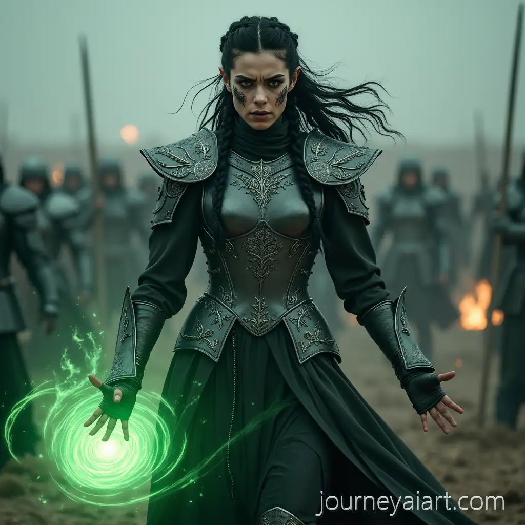 Furious-Elven-Mage-Harnessing-Wind-Magic-in-Chaotic-Battlefield