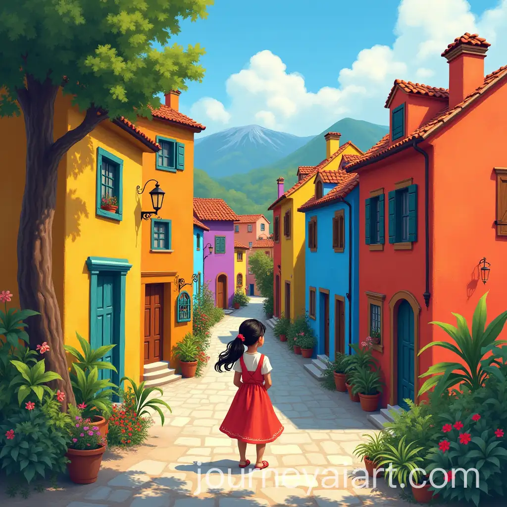 Shy-Girl-Painting-in-the-Vibrant-Village-of-Colors
