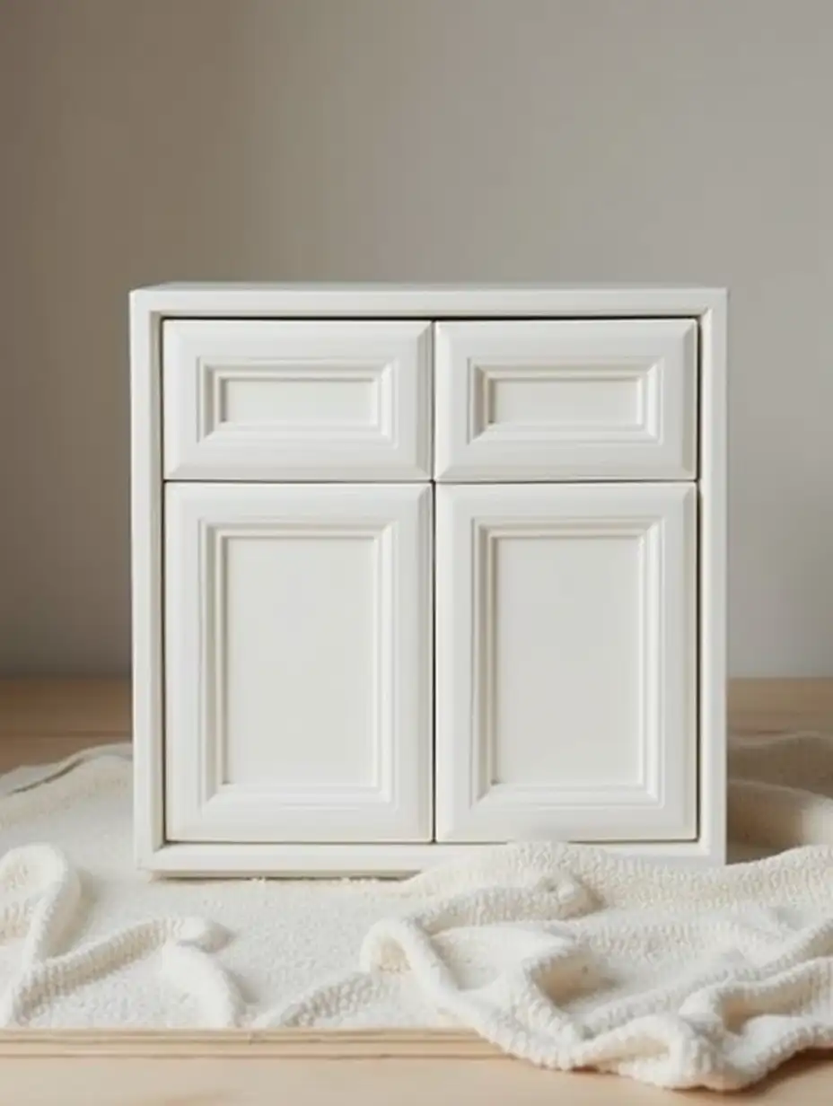 created process making of a white color cabinet box