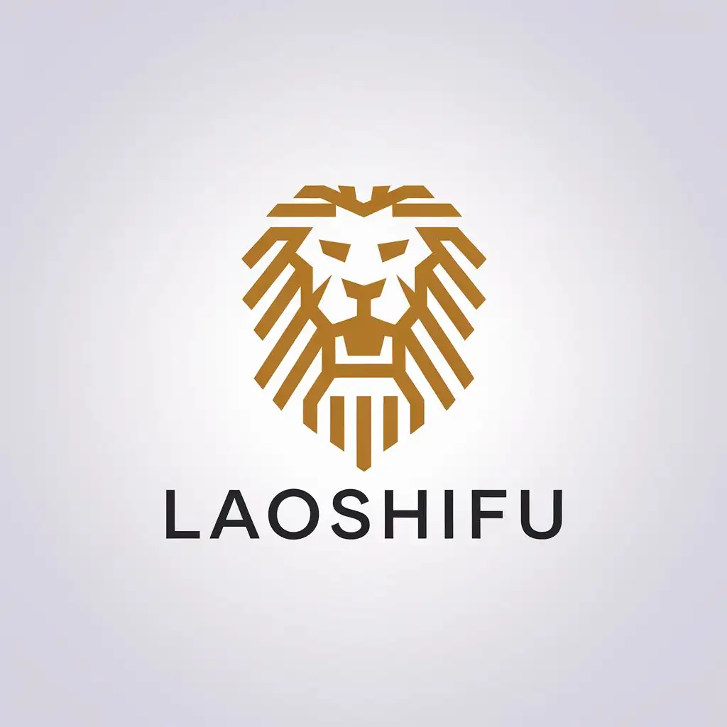 LOGO-Design-For-Laoshifu-Lion-Furniture-in-Minimalistic-Style-for-Home-Family-Industry