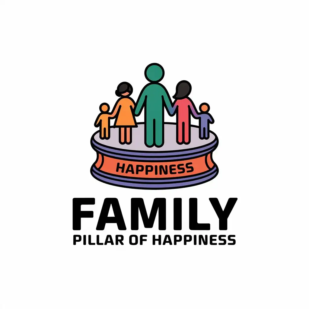 LOGO-Design-for-Family-Pillar-of-Happiness-Vector-Logo-with-Family-Support-Theme