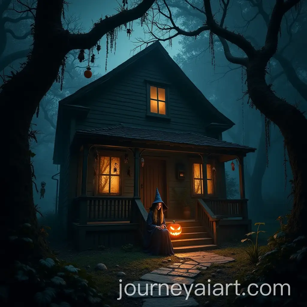 Eerie-Witch-at-a-Haunted-House-in-a-Spooky-Jungle
